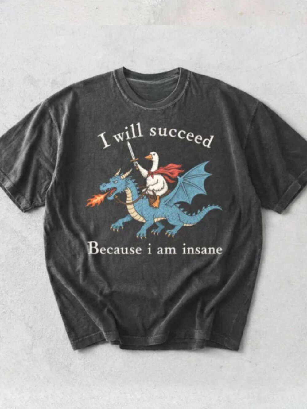 Goose Riding Dragon oversized tee Unisex  T-Shirt